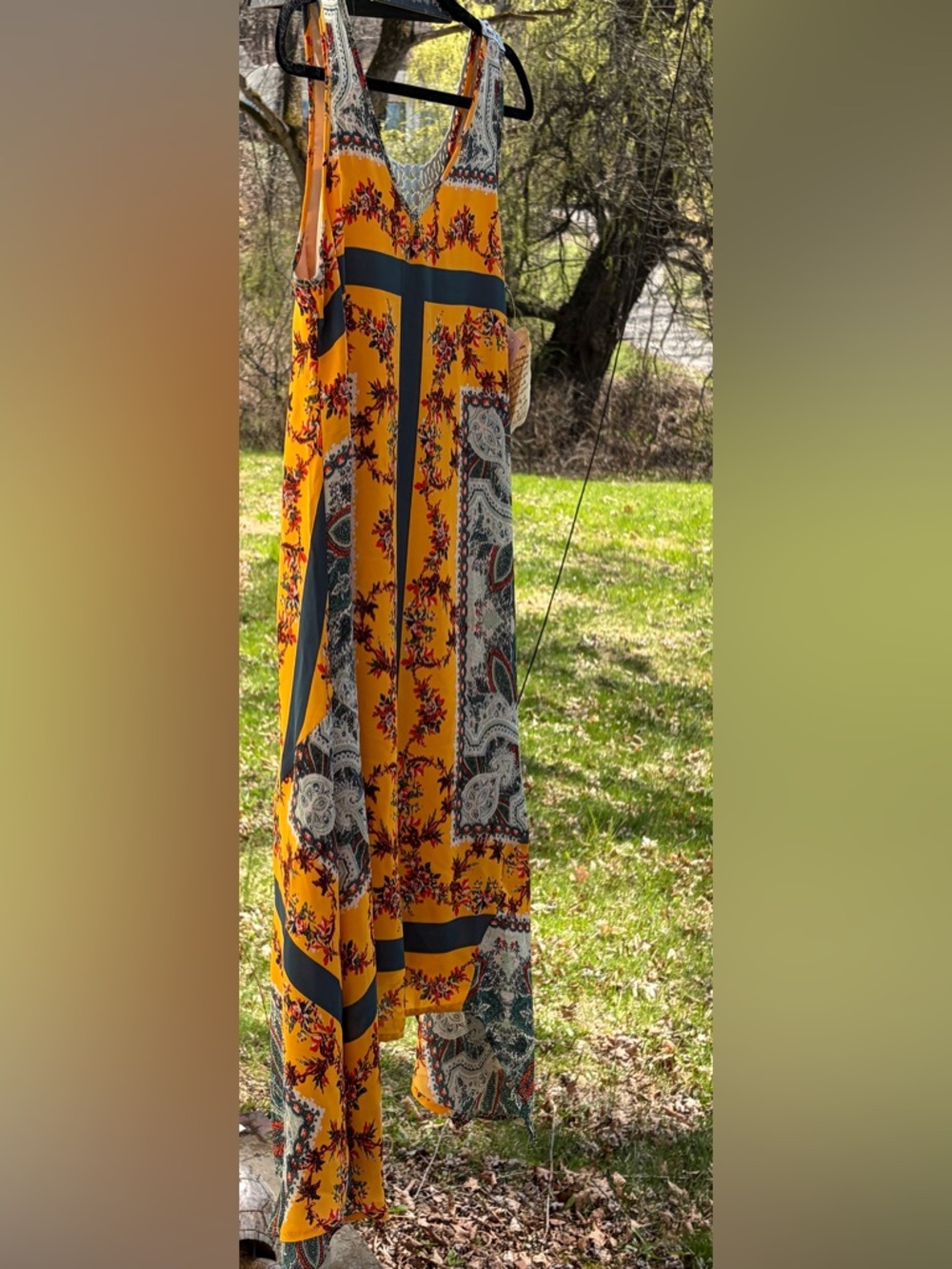 Yellow Floral Print Maxi Jumpsuit